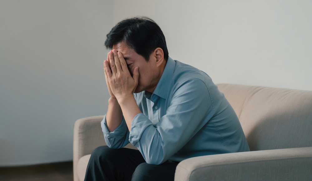 스트레스를 받는 남성