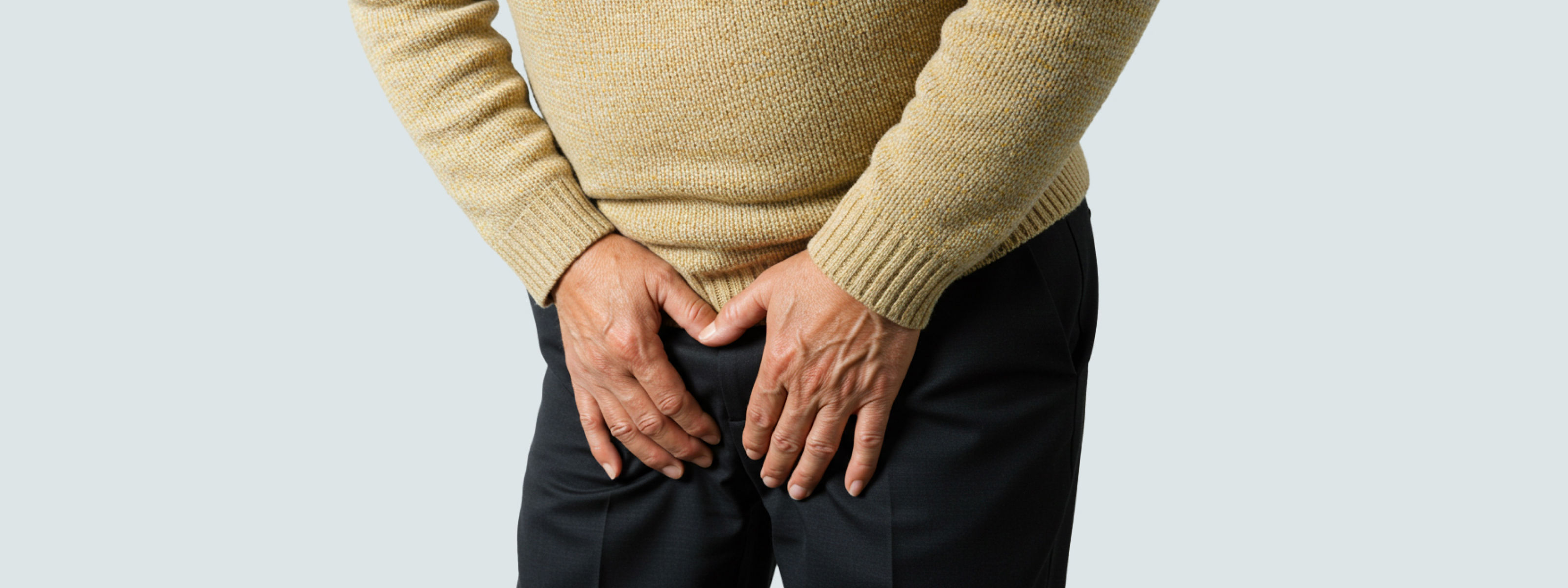 방광에 불편감을 느끼는 남성